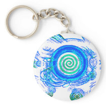 Agua swirls- keychain