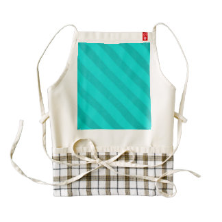 Aguamarina del pavo real del trullo de la raya del delantal zazzle HEART