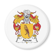 Aguas Family Crest Refrigerator Magnet
