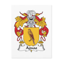 Aguas Family Crest Postcard