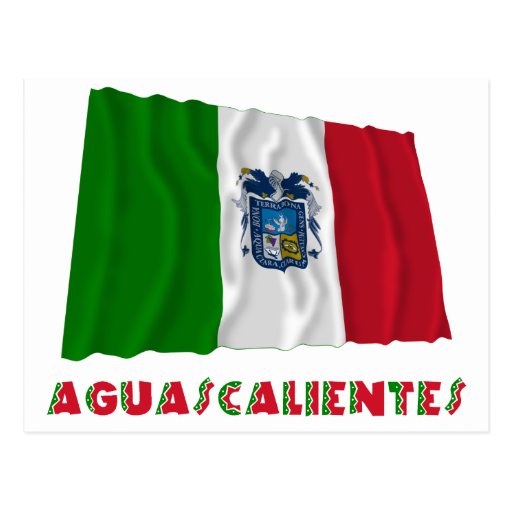 Aguascalientes Waving Unofficial Flag Postcard Zazzle