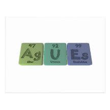 Agues-Ag-U-Es-Silver-Uranium-Einsteinium Post Card