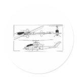 AH1 Blueprint Round Stickers