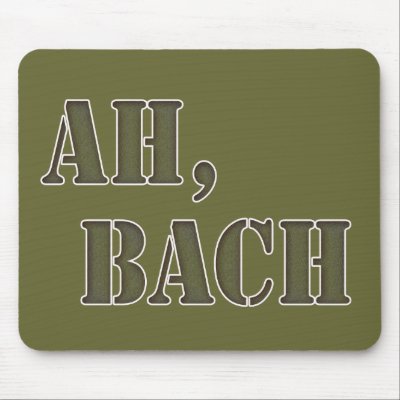 Ah Bach Mouse Pad by jadeddesigns