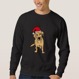 AH- Funny Yellow Labrador in Santa Hat Sweatshirt