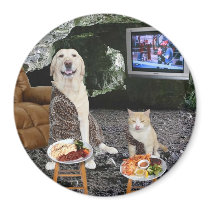 Ah, life in the man cave! magnets