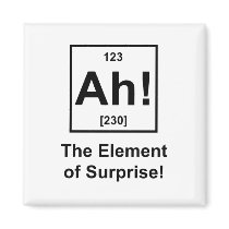 Ah! The Element of Surprise Fridge Magnets