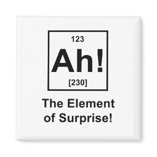 Ah! The Element of Surprise Fridge Magnets