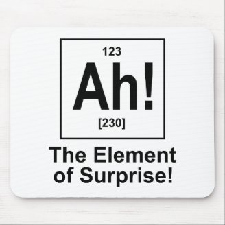 Ah! The Element of Surprise. Mouse Pads