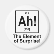 Ah! The Element of Surprise. Refrigerator Magnet