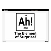 Ah! The Element of Surprise. Decals For 17" Laptops