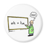 Aha! Cartoon Magnet