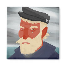 Ahab Fridge Magnet