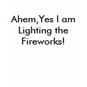 Ahem,Yes I am Lighting the Fireworks! t-shirts