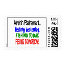 Ahhhh Retirement Fishing Today... Postage Stamps