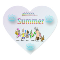 Ahhhh! Summer Heart Sticker