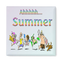 Ahhhh! Summer Square Magnet