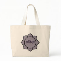 ahimsa (lotus).jpg canvas bag