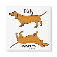 AHL- Dirty Paws dachshund Magnet magnet