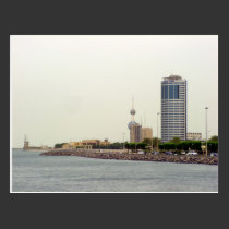 Ahmad tower in Kuwait city postcards