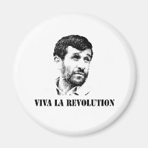 Ahmadinejad - Viva la revolution Refrigerator Magnets