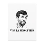 Ahmadinejad - Viva la revolution Postcard