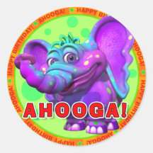 AHOOGA! Birthday Stickers with Peanut