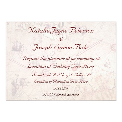 Ahoy! A Pirate Wedding Personalized Announcement