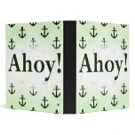 Ahoy! Anchor Pattern Design Light Green binders