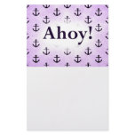 Ahoy! Anchor Pattern Design Light purple Stationery