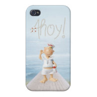 Ahoy! Cute Sailor on Boardwalk iPhone 4/4S Cases