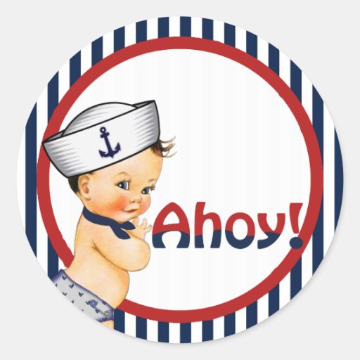 Ahoy It's a Boy Baby Shower Sticker Zazzle