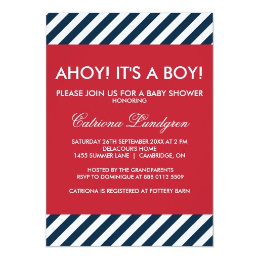 Ahoy It39;s a Boy Nautical Baby Shower Invitation Zazzle Ahoy It39;s a Boy Nautical Baby Shower Invitation Zazzle