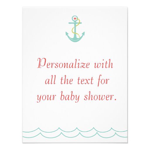 Ahoy It's a Boy Nautical Baby Shower Invitation