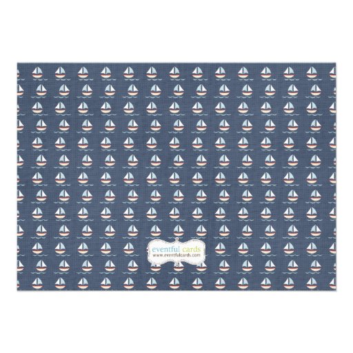 Ahoy Its a Boy Sailboat Baby Shower Invitation