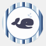 Ahoy Mate Blue Whale Envelope Seals / Toppers 20 Stickers
