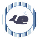Ahoy Mate Blue Whale Envelope Seals / Toppers 20 Stickers