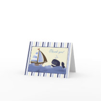 Ahoy Mate Blue Whale Folded Thank you note Greeting Cards