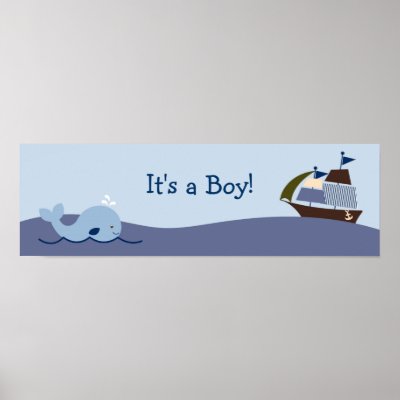 Nautical Baby Gifts on Ahoy Mate Nautical Baby Shower Banner Sign Print By Poshpartyprints
