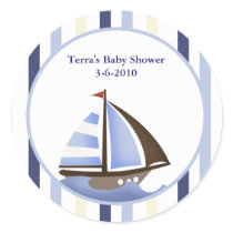 AHOY MATE Sailboat Envelope Seals / Stickers