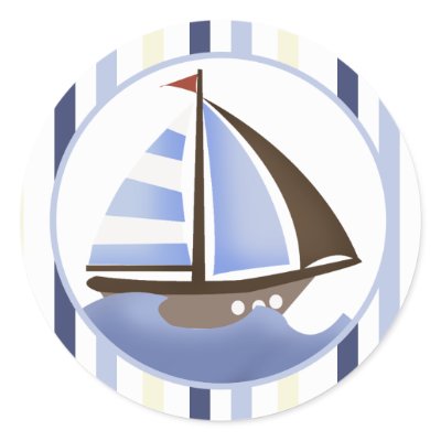 AHOY MATE Sailboat Envelope Seals / Stickers by allpetscherished