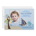 Ahoy Mate Whale *PHOTO* Birthday 5x7 Invitations