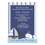 Ahoy Mate White Whale 4x6 Baby Shower Invite
