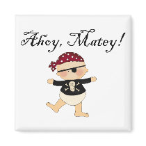 Ahoy Matey Baby Pirate Magnet
