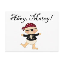 Ahoy Matey Baby Pirate Postcard