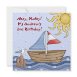 Ahoy Matey Birthday Sailing Invitation