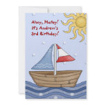 Ahoy Matey Birthday Sailing Invitation