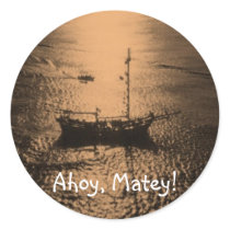 Ahoy Matey envelope seals Stickers