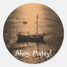 Ahoy Matey envelope seals Stickers