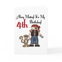 Ahoy Matey Pirate 4th Birthday Tshirts and Gifts Cards
